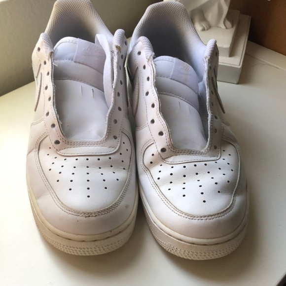 Nike White Sneakers with Perforated Design and Thick Sole - Picture 3 of 8